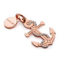 charm ncora in argento925 gold rose