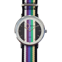 orologio multicolor fondo nero