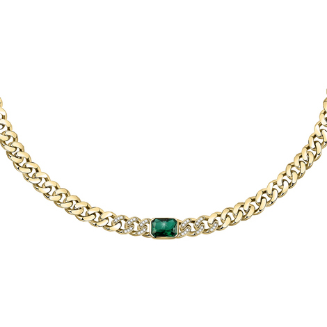 Collana Chain Chiara Ferragni gold e smeraldo