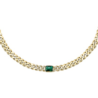 collana chain chiara ferragni gold e smeraldo