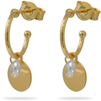 orecchini cerchio in oro 9kt con pendenti
