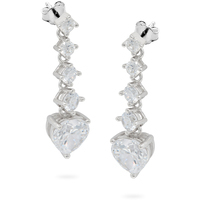 orecchini in argento925 con cristalli e cuore
