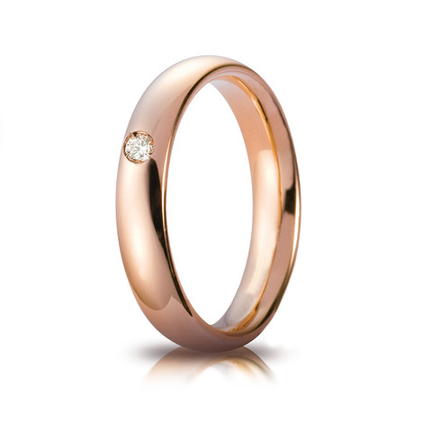 Fede in oro rosso 18kt - Gr. 3 - Ct 0.03