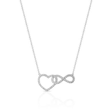 Collana in argento con cuore e simbolo infinito 