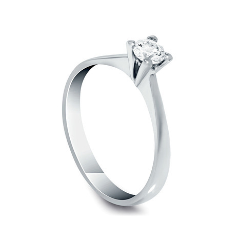 Solitario con brillante 0,05ct 4 griff lineare