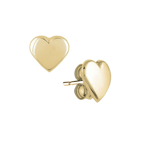 Orecchini donna a forma di cuore in oro 18kt