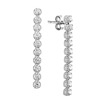 orecchini donna in oro bianco 18kt e zirconi