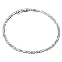 bracciale donna tennis in oro bianco 18kt e zirc.