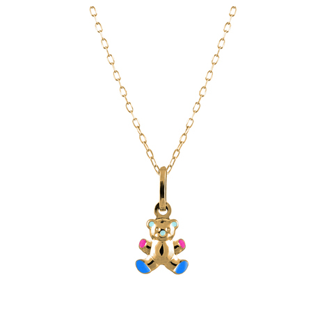 Girocollino bimba con pendente orsetto oro 18kt