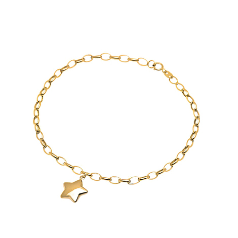 Bracciale donna con stella in oro 18kt