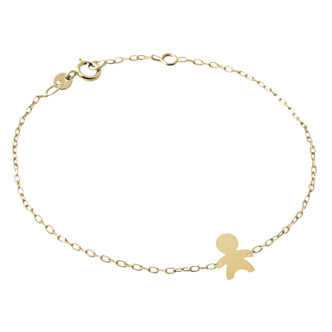 Bracciale donna con ciondolo bimbo in oro 18kt