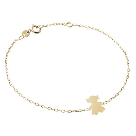 Bracciale donna con ciondolo bimba in oro 18kt