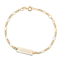 bracciale bimbo con targhettina in oro 18kt