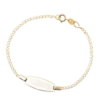 bracciale bimbo con targhettina in oro 18kt