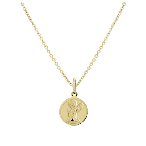 Girocollino unisex medaglietta sacra in oro 18kt