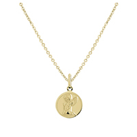 girocollino unisex medaglietta sacra in oro 18kt