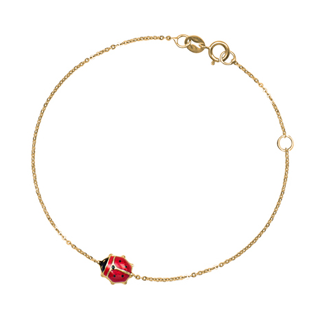 Bracciale bimba in oro 18kt con coccinella