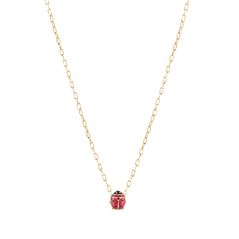 Girolollino bimba coccinella piccola in oro 18kt