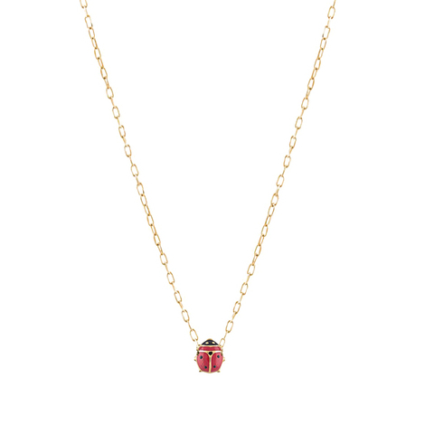 Girolollino bimba coccinella piccola in oro 18kt