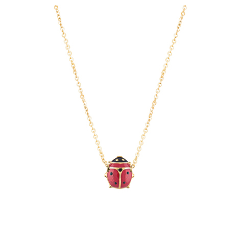 Girocollino bimba coccinella grande in oro 18kt