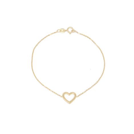 Bracciale donna con cuoricino in oro 18kt