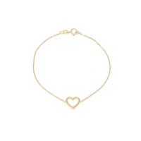 bracciale donna con cuoricino in oro 18kt