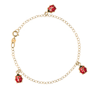 bracciale bimba g smalto coccinella