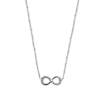 girocollino donna infinito oro bianco 18kt e zirc.