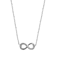 girocollino donna infinito oro bianco 18kt e zirc.