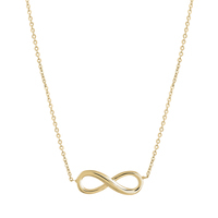 girocollino donna infinito (grande) oro 18kt e zir