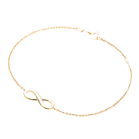 Bracciale donna con simbolo infinito in oro 18kt