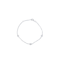 bracciale in oro 18kt con zirconi a forma tonda