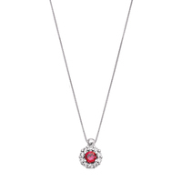 girocollino donna con centrale in oro bianco 18kt