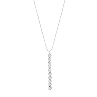 girocollino donna con pendente in oro 18kt e zirc.