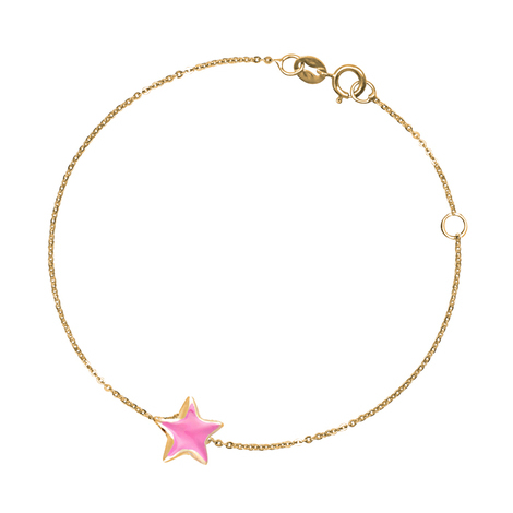 Bracciale bimba con stella in oro 18kt