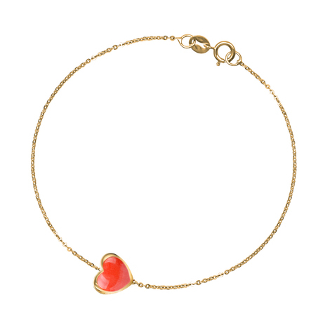 Bracciale bimba con cuore in oro 18kt