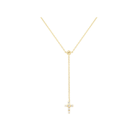 Collana in oro18kt con pendente a forma di croce 