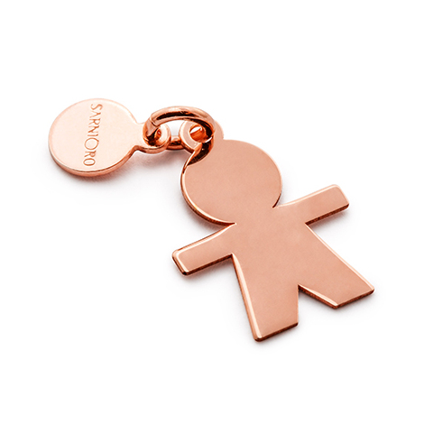 Charm in argento e pvd oro rosa "Bimbo"