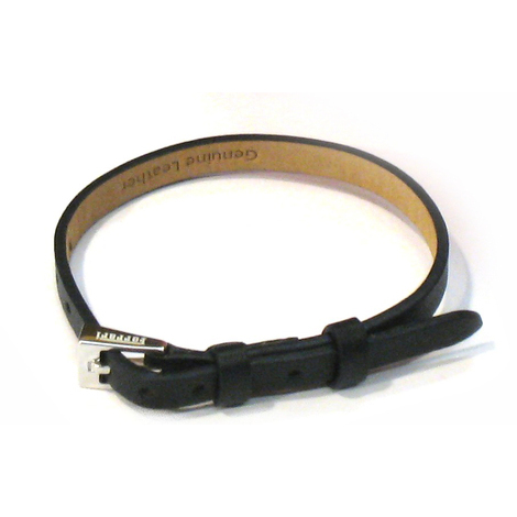 Bracciale da donna in pelle con dettagli argento