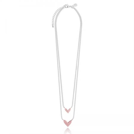 Collana DOUBLE LAYER in ottone con cuori