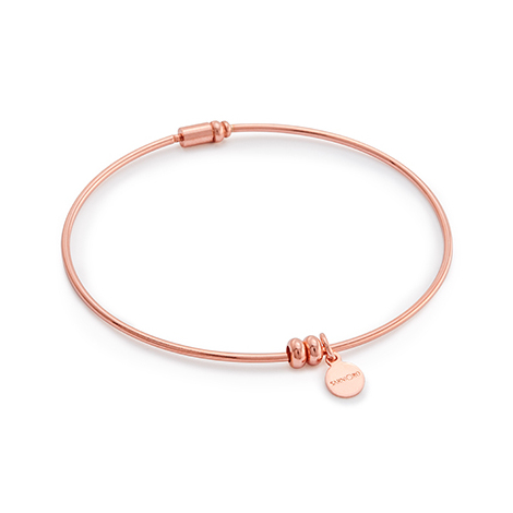 Bracciale rigido in argento pvd oro rosa