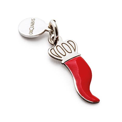 Ciondolo Corno Rosso in argento925