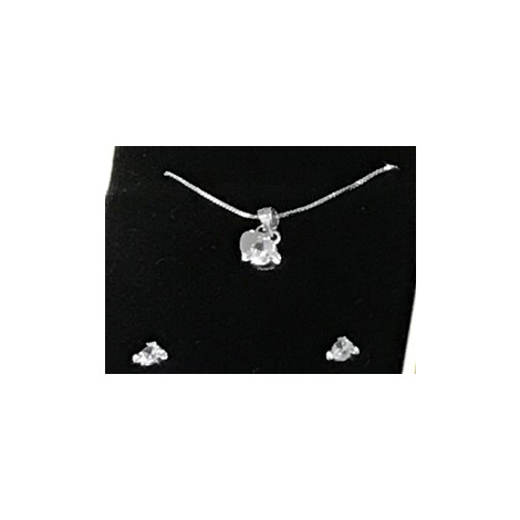 Collana con pendente ed orecchini