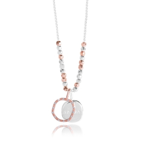 Collana CACI KARMA in ottone con cerchio rosè