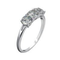 anello trilogy in argenti con cristalli