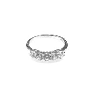 anello veretta in argento con cristalli 