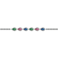 bracciali in argento925 con zirconi colorati