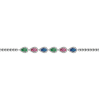 bracciali in argento925 con zirconi colorati