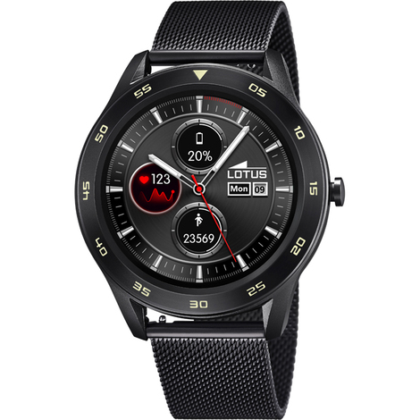 Smartime Lotus cronografo in acciaio nero 