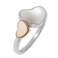 anello in argento con cuori